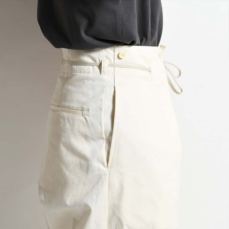 Cotton Twill Hakama Trousers -OFFWHITE-
