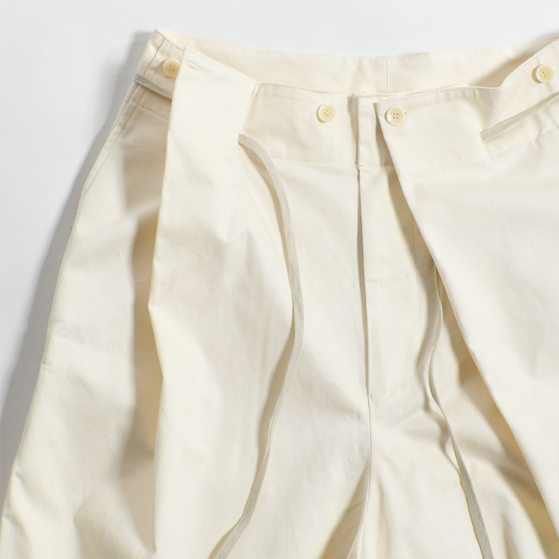 Cotton Twill Hakama Trousers -OFFWHITE-