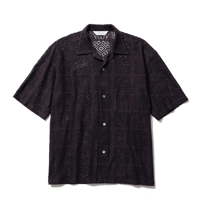 JHA LION LACE H/S OC SHIRT -BLACK-