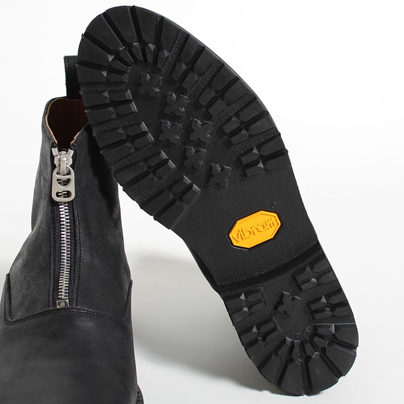 PULL TAB ZIP BOOTS BLACK/TANK SOLE -BLACK-