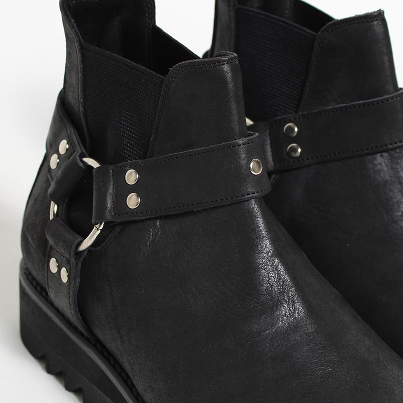 STUDS RING BOOTS -BLACK-