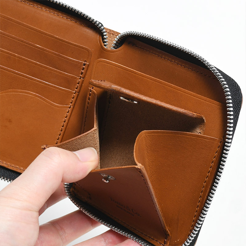 PULL TAB ROUND ZIP WALLET -2.COLOR- | IN ONLINE STORE