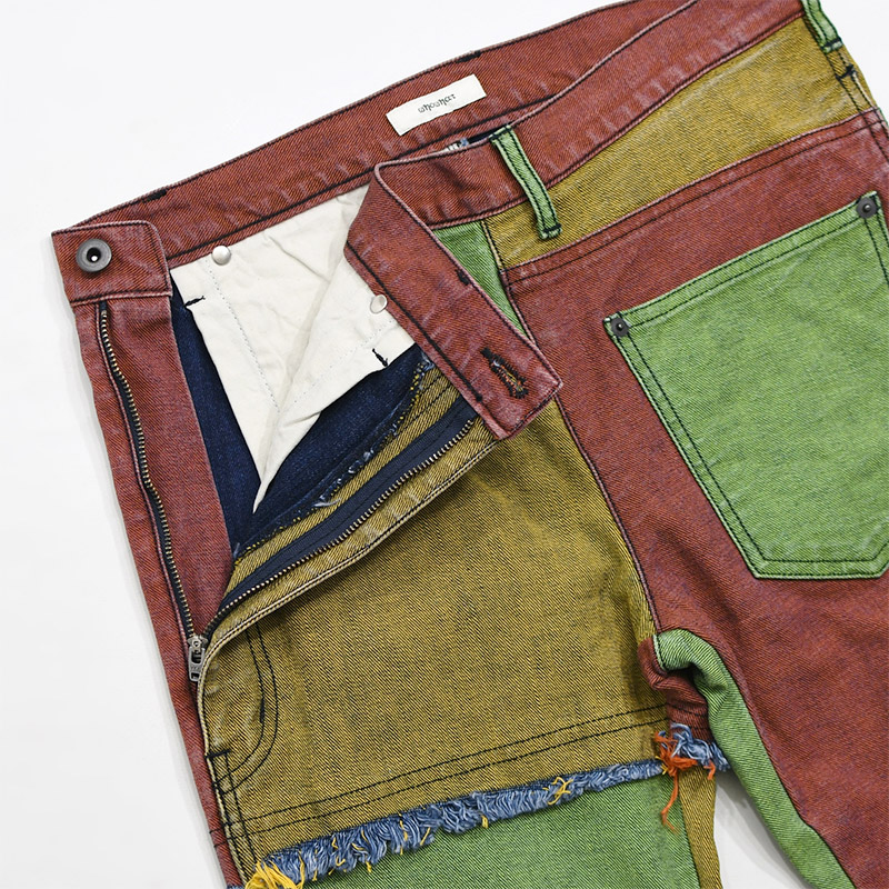 PUZZLE DENIM size:L -RASTAFARIAN COLOR- | IN ONLINE STORE