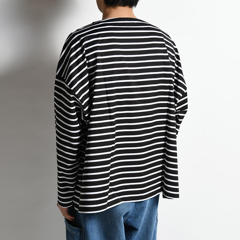 5X CUT-SEW (LONG SLEEVE) -BLACK×WHITE- | IN ONLINE STORE