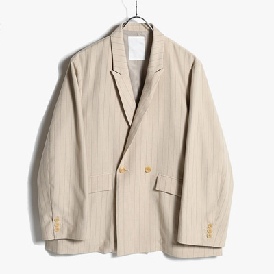 DOUBLE BREASTED JACKET -BEIGE-
