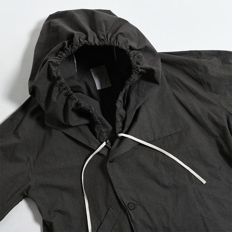 LAYERED PARACHUTE JACKET -CHARCOAL GRAY- | IN ONLINE STORE