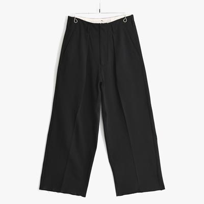 TUCK BAGGY FRENCH TERRY -BLACK-