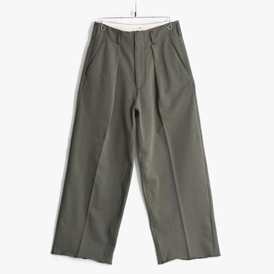 TUCK BAGGY FRENCH TERRY -KHAKI-
