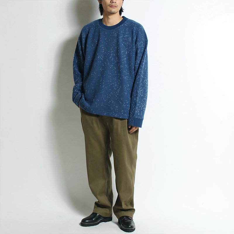 CREW NECK SWEAT -BLUE-