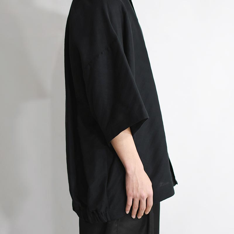 ZIGZAG BALLOON SHIRT -BLACK- | IN ONLINE STORE