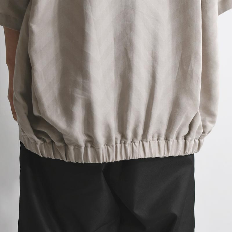 ZIGZAG BALLOON SHIRT -BEIGE- | IN ONLINE STORE