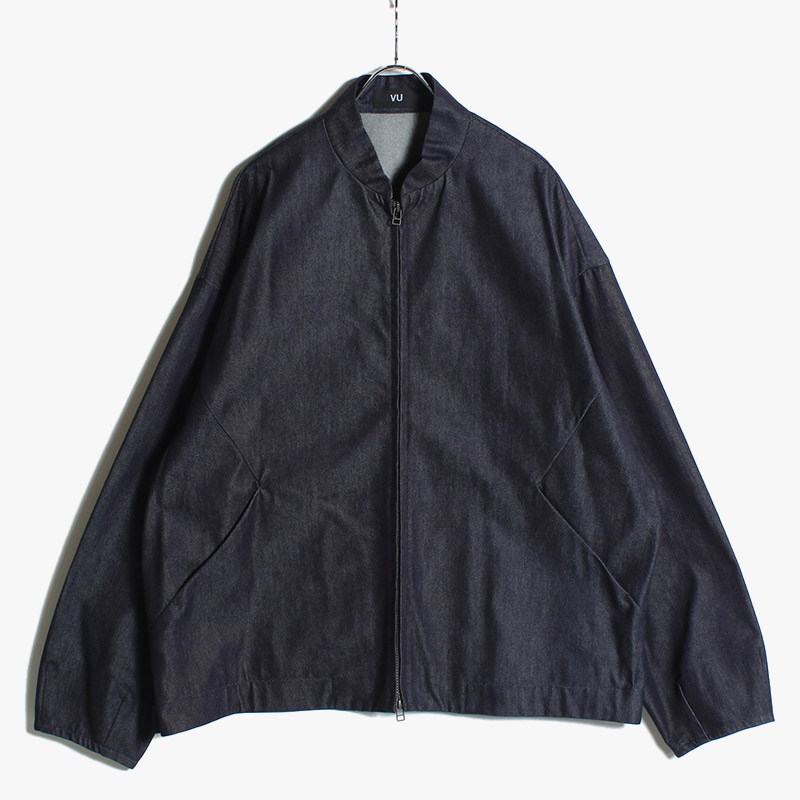 STAND COLLAR BLOUSON -INDIGO-