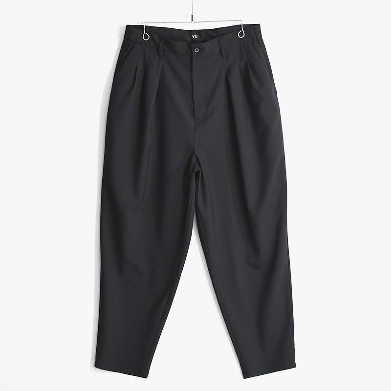 TAPERED PANTS -BLACK-