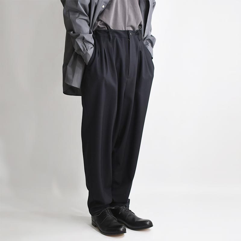 TAPERED PANTS -NAVY-
