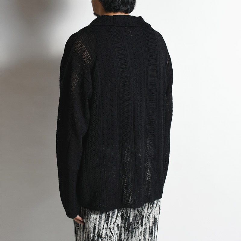 TODAYFUL】Lace Knit Shirt ブラック - Tシャツ/カットソー(半袖/袖なし)