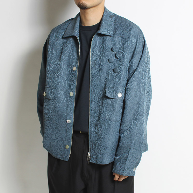 【MLVINCE】paisley jacquard trucker jacket
