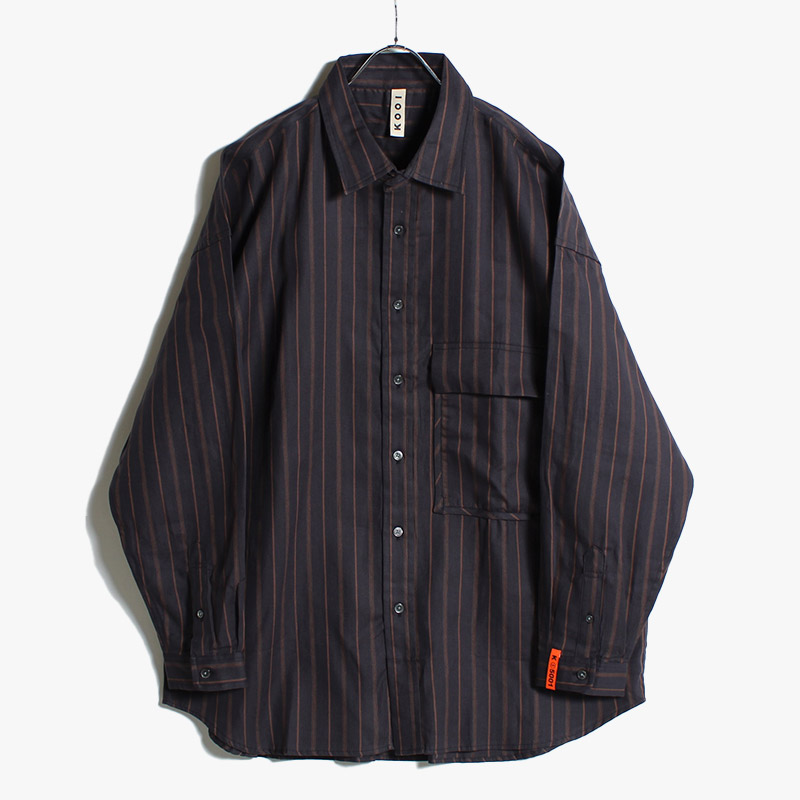 POCKET OVERSIZE SHIRT -NAVY- | IN ONLINE STORE