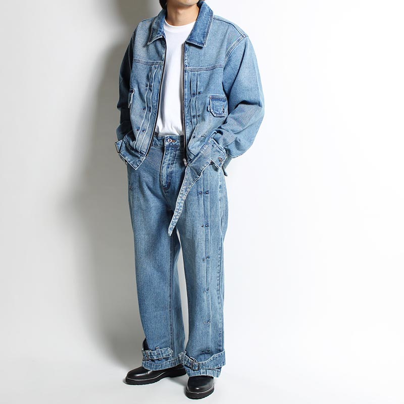 BELTED DENIM PANTS -W.INDIGO- | IN ONLINE STORE