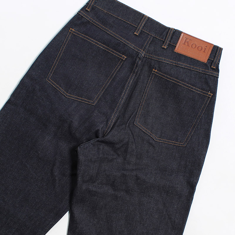 SWITCHING JACQUARD DENIM -INDIGO-