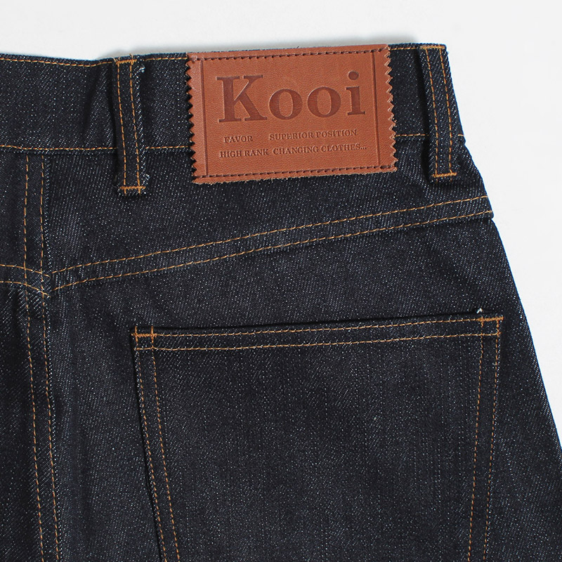 SWITCHING JACQUARD DENIM -INDIGO-