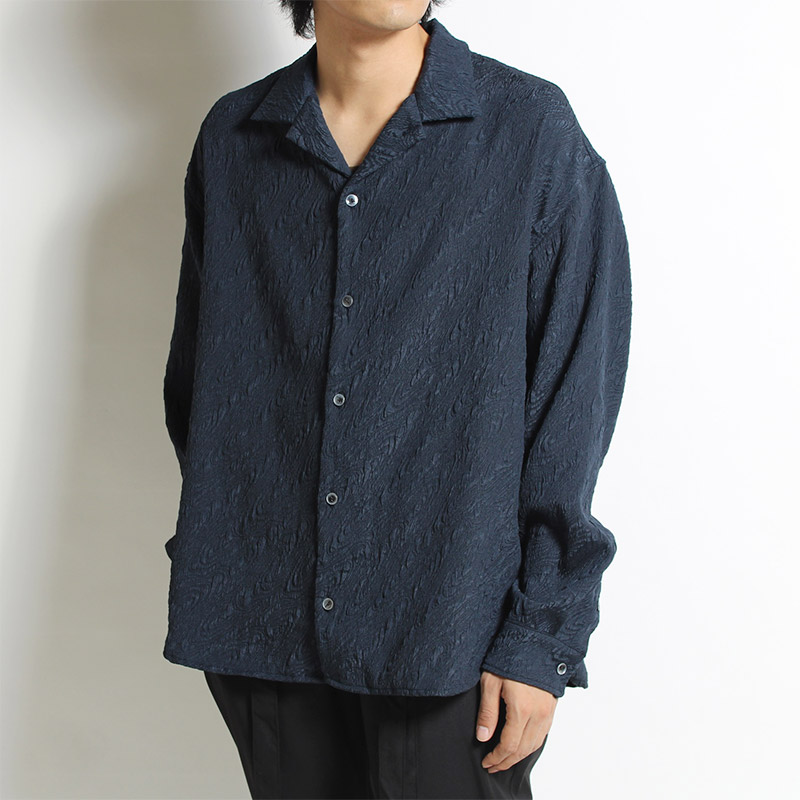 shoop】20aw jacquard barbell shirt-