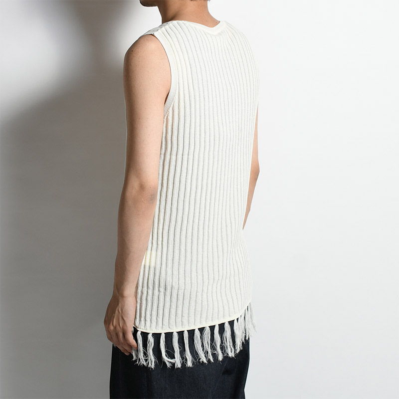FRINGE KNIT TANKTOP -OW-