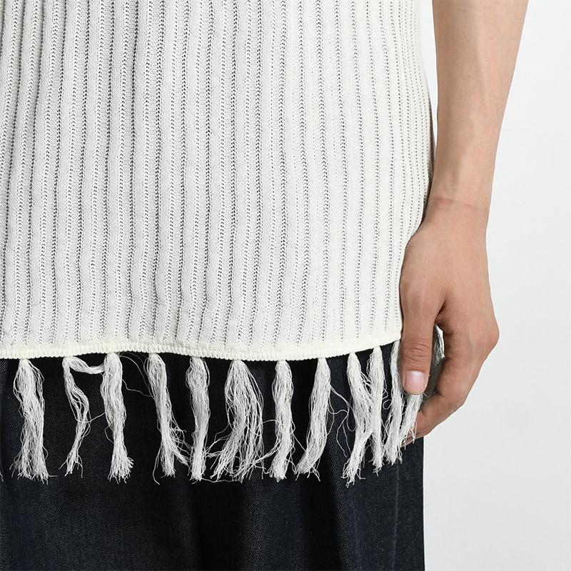 FRINGE KNIT TANKTOP -OW-