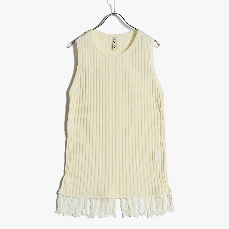 FRINGE KNIT TANKTOP -OW-