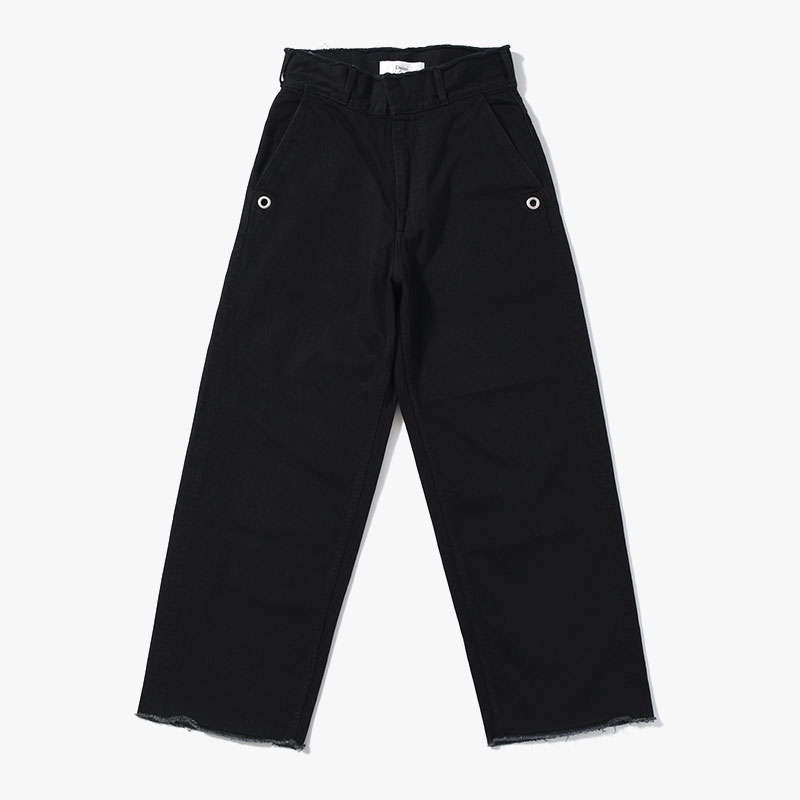 DENIM SLACKS -BLACK-