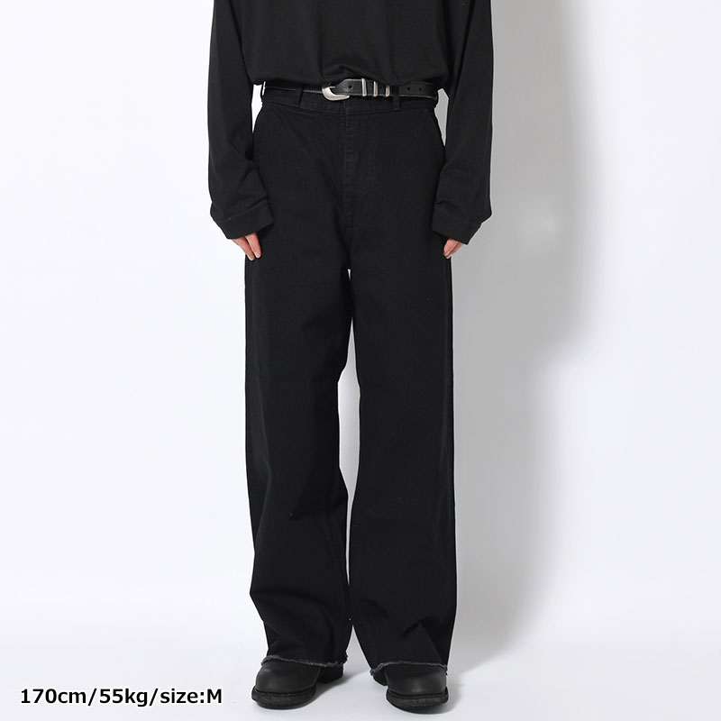 DENIM SLACKS -BLACK-