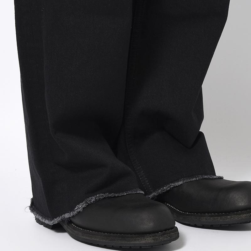 DENIM SLACKS -BLACK-