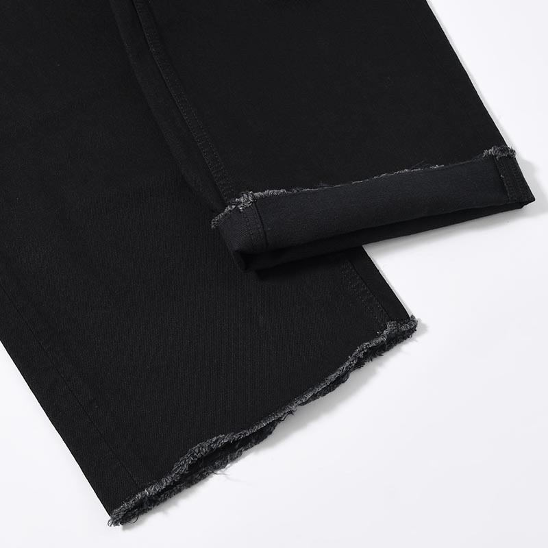 DENIM SLACKS -BLACK-