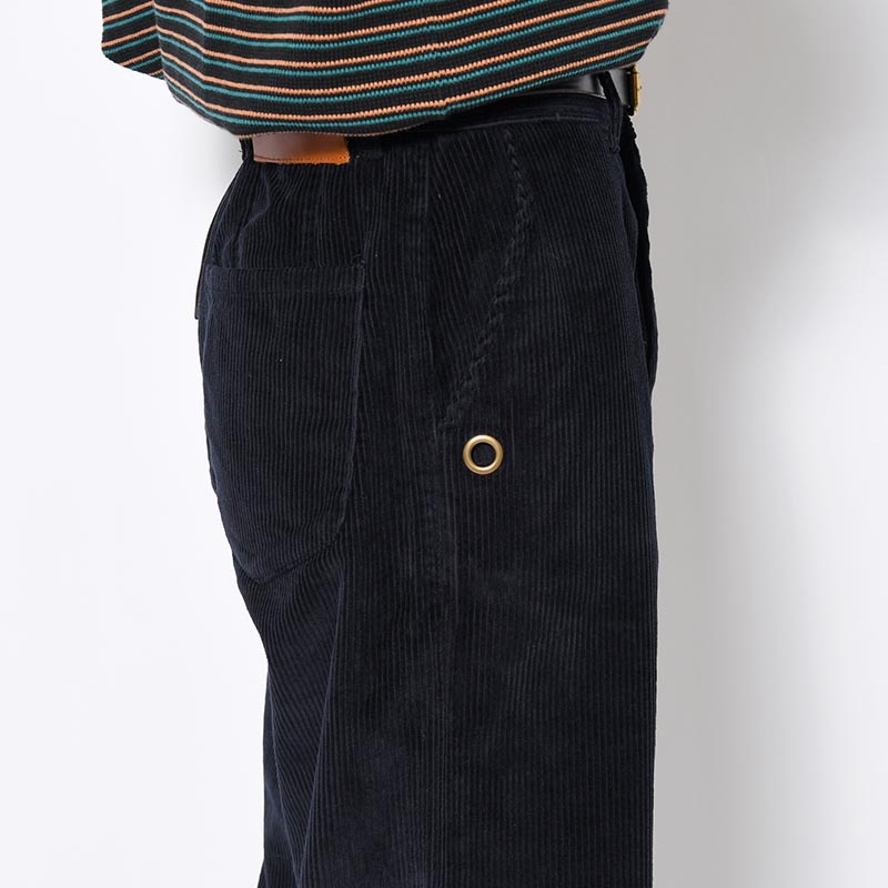 FLARE CORDUROY PANTS -NAVY-