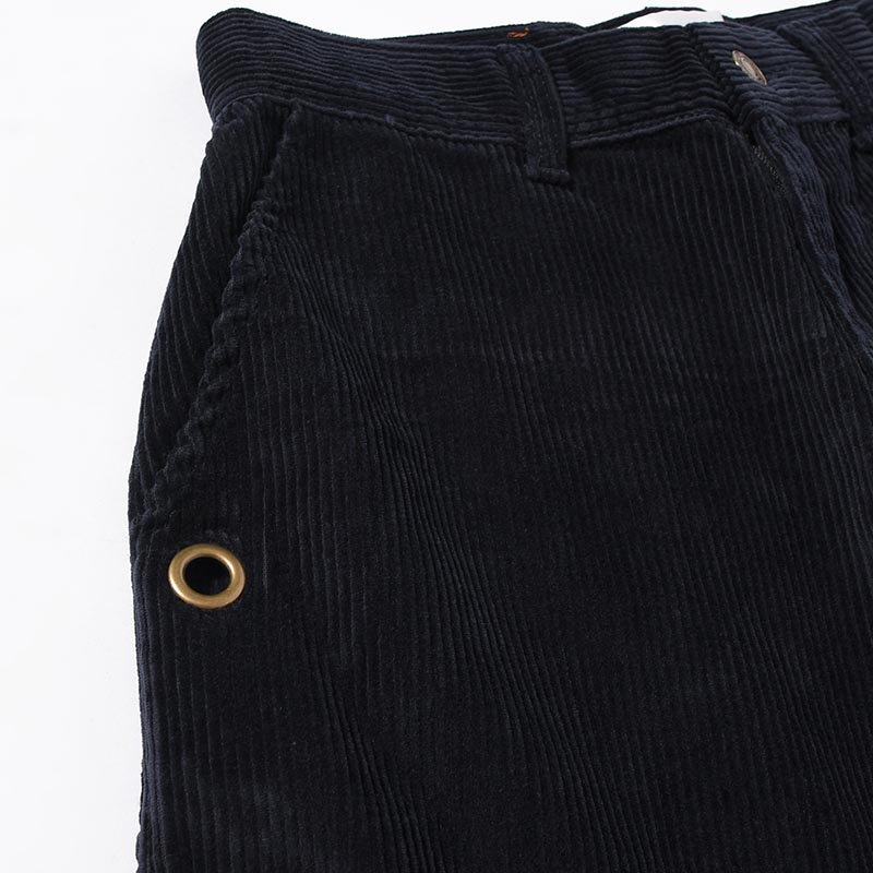 FLARE CORDUROY PANTS -NAVY-