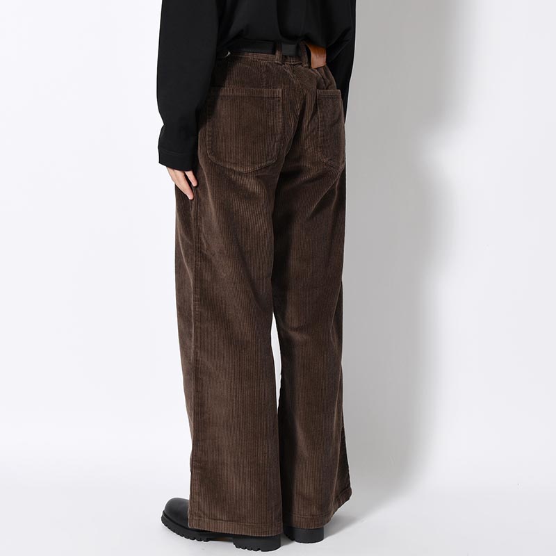 FLARE CORDUROY PANTS -DARK BROWN-