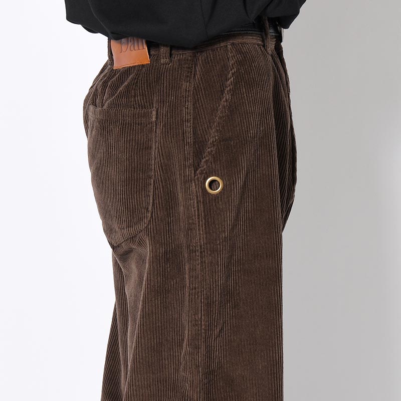 FLARE CORDUROY PANTS -DARK BROWN-