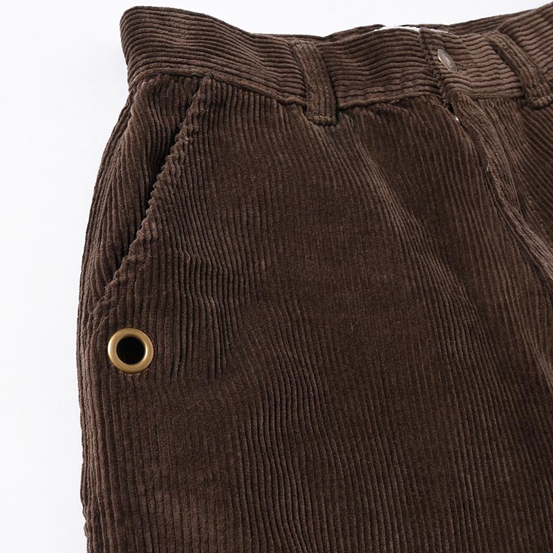 FLARE CORDUROY PANTS -DARK BROWN-