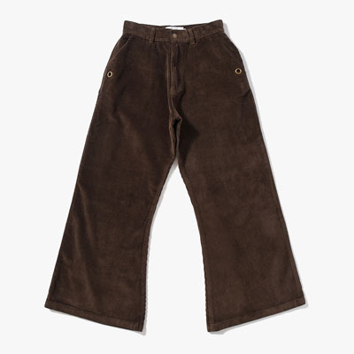 FLARE CORDUROY PANTS -DARK BROWN-