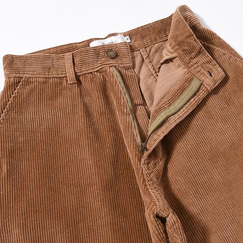 FLARE CORDUROY PANTS -BROWN-