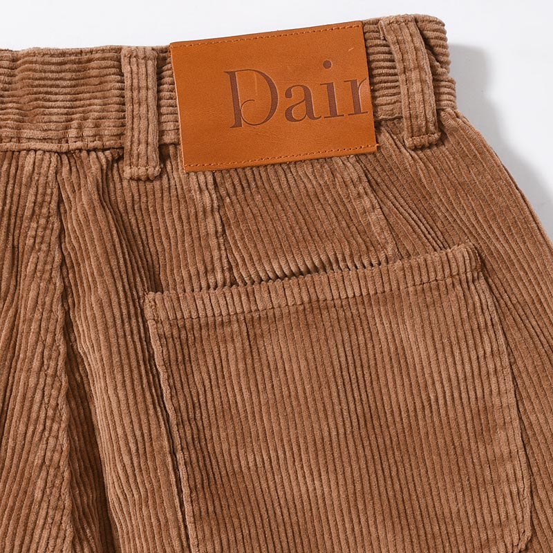 FLARE CORDUROY PANTS -BROWN-