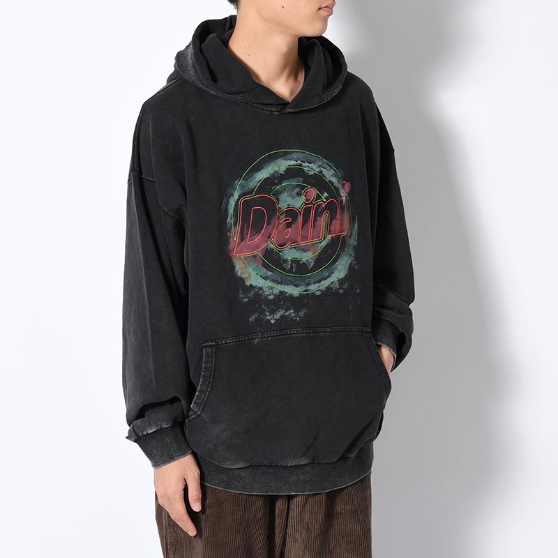 LOGO HOOD SWEAT -BLACK-