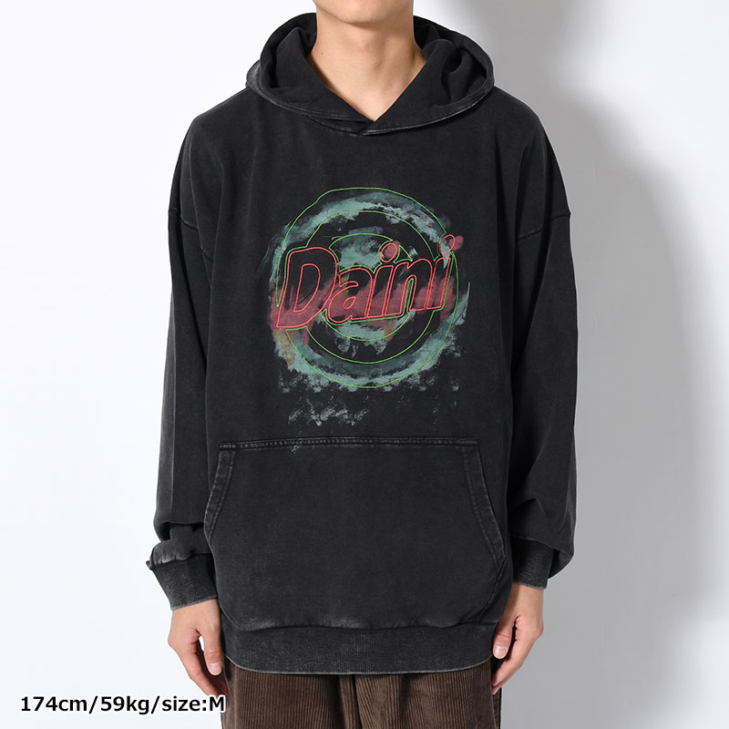 LOGO HOOD SWEAT -BLACK-