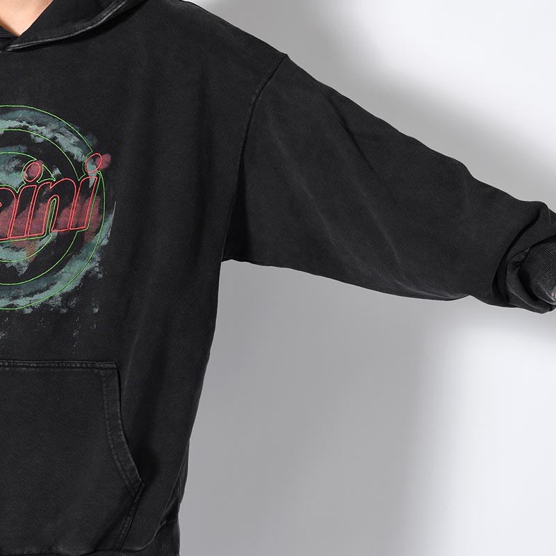 LOGO HOOD SWEAT -BLACK-