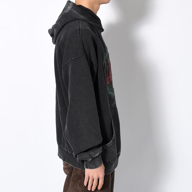 LOGO HOOD SWEAT -BLACK-