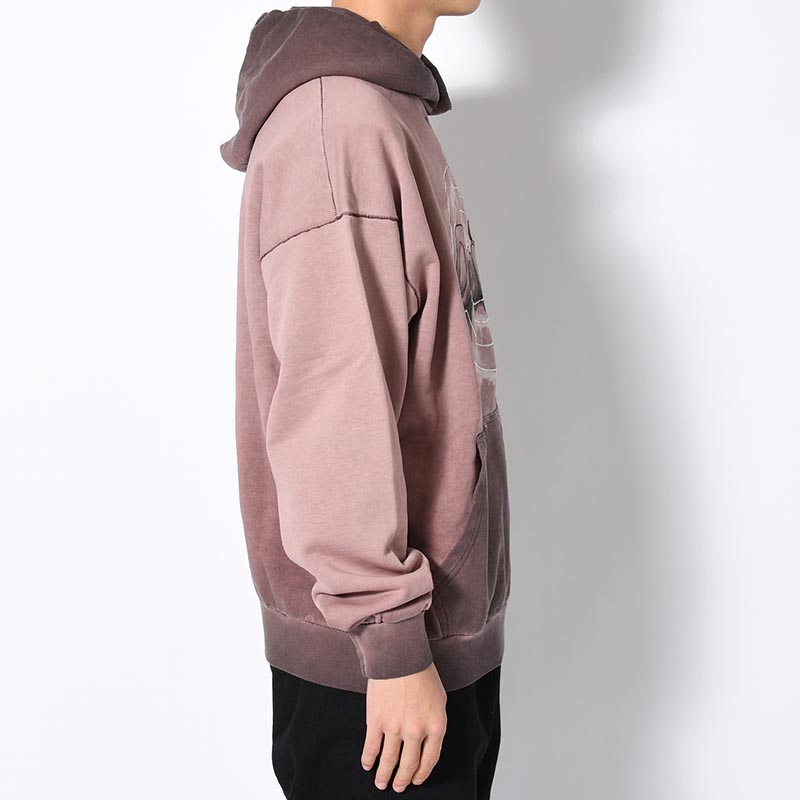 LOGO HOOD SWEAT -RED-