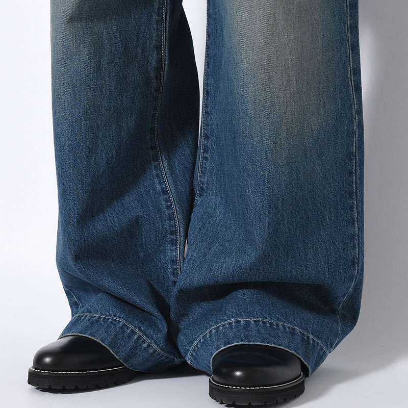 FADED DENIM PANTS -INDIGO-