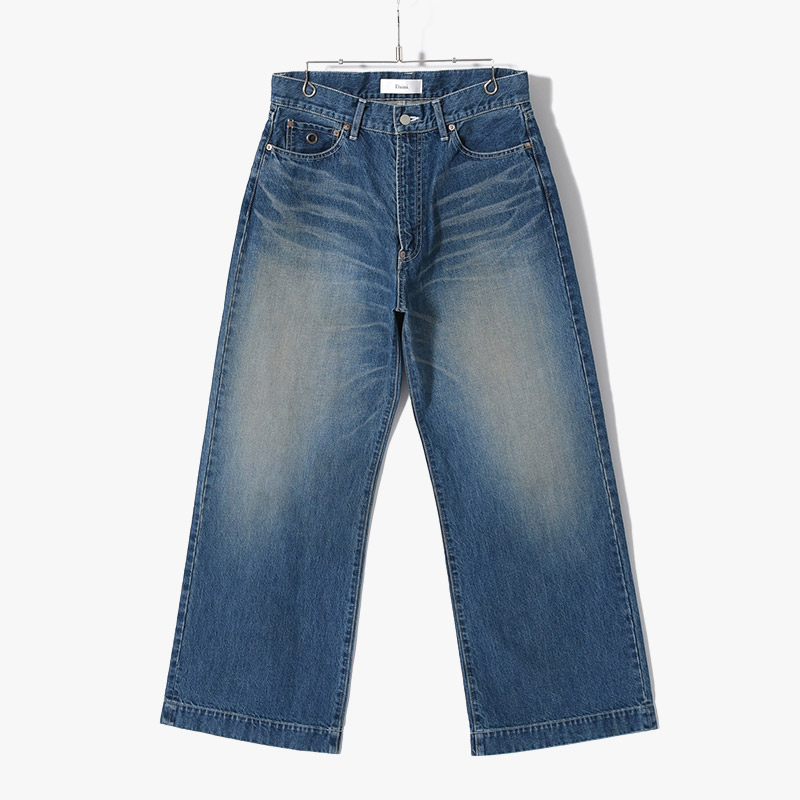 FADED DENIM PANTS -INDIGO-