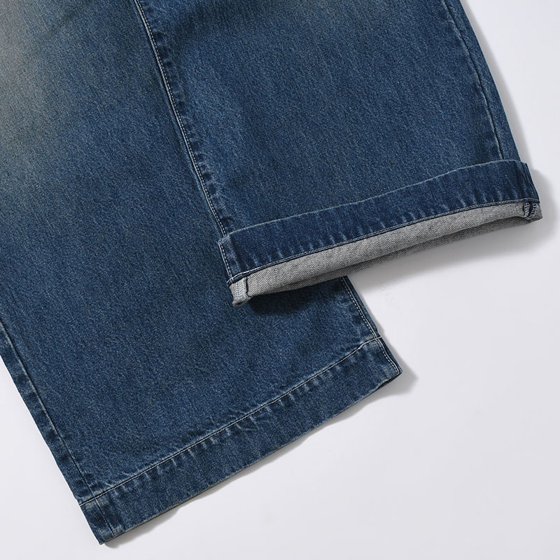 FADED DENIM PANTS -INDIGO-