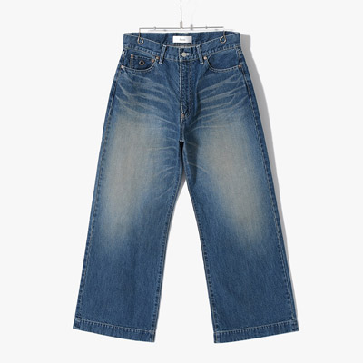 FADED DENIM PANTS -INDIGO-