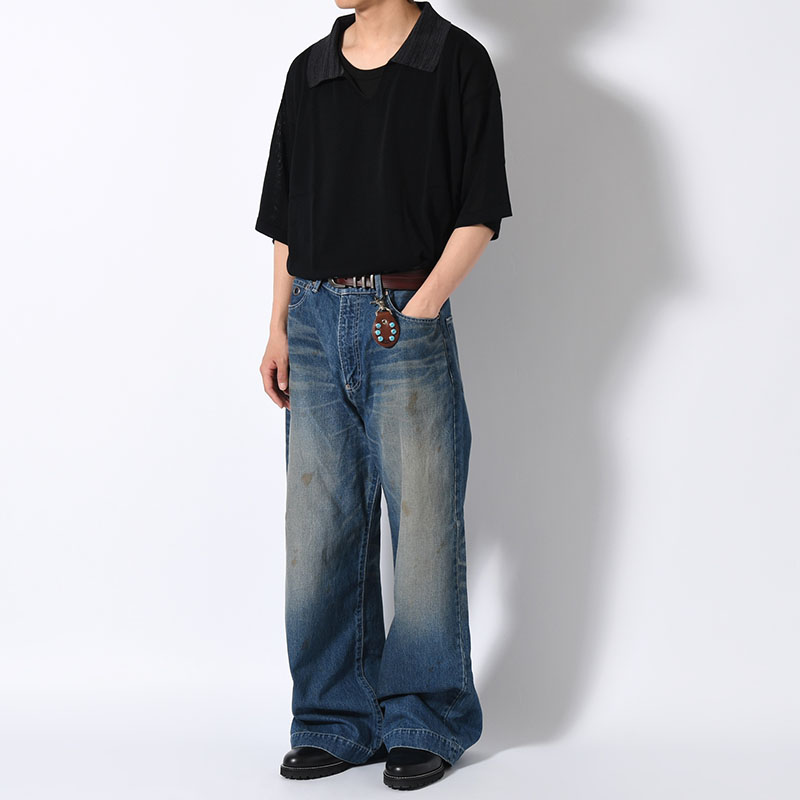 AGE FADED DENIM PANTS -INDIGO-